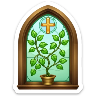 church vine glass sticker