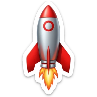 rocket emoji with a red X cross overlay sticker