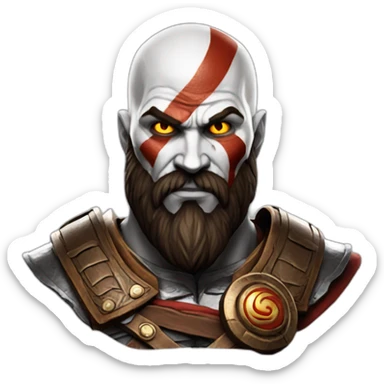 imaginative kratos sticker