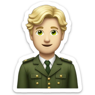 Full-length-young-british-male-historian-with-blonde-hair-and-green-eyes sticker