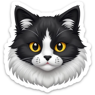 Schwarz Weise Katze  sticker