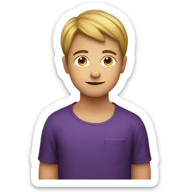 A boy with an eggplant that’s fat sticker