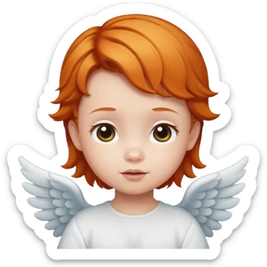 Make a baby angel emoji of just the face and have a piece of ginger hair sticker