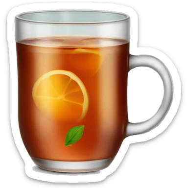 turkish tea in a glass sticker