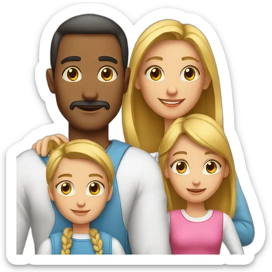 Famylli mom dad girl boy sticker