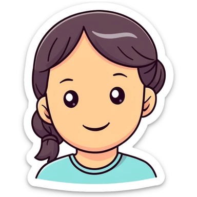 Beautiful girl with smiling eyes sticker