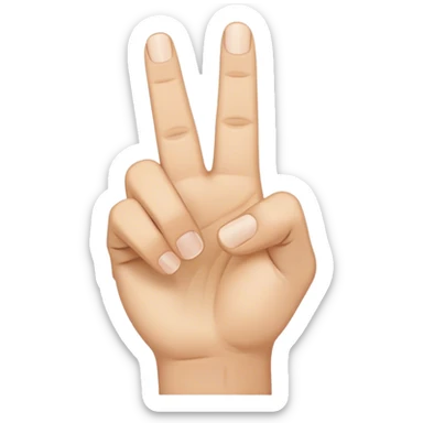 hand with thumb, index and middle fingers raised sticker