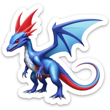 Shiny Noivern-Salandit-Latios-Lugia-Fakémon-hybrid-creature (full body)  sticker