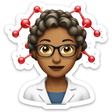 covid virus molecule that is a girl boss sticker