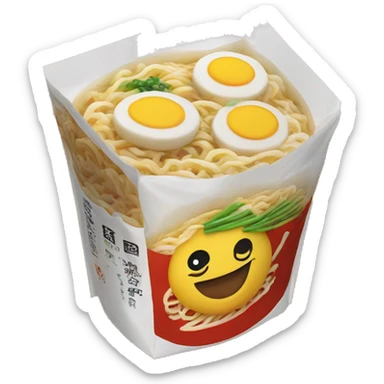 buldak ramen in package sticker