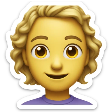 A regular yellow face emoji but it is doing the sigma mew face sticker