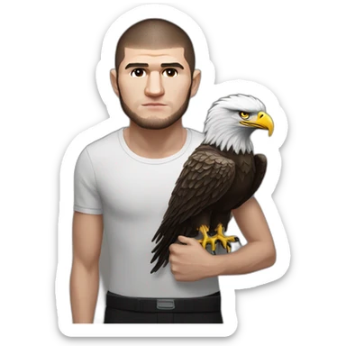 Khabib nurmagomedov with eagle sticker