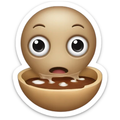 Un caca qui mange du caca sticker