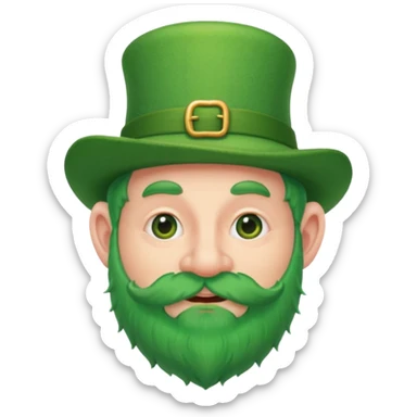 funny leprechaun green beard sticker