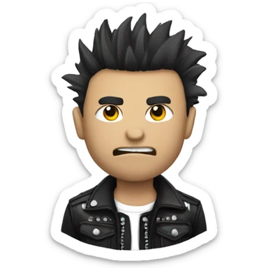 Punk rock guy sticker
