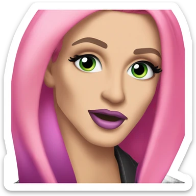 jeffery star white guy with makeup youtuber long hair  sticker