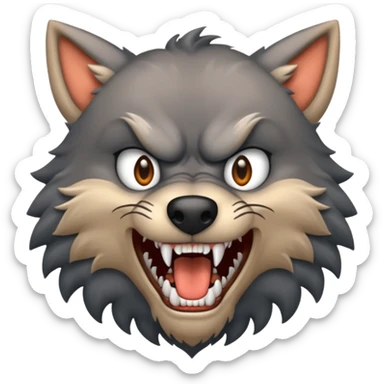 the Big Bad Wolf in the story of Little Red Riding Hood sticker