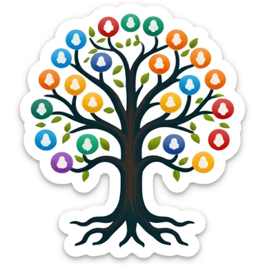 created an intricate but manly looking family genealogy logo to include the name Odlin and a title of Genealogy while using multiple colors in the logo sticker