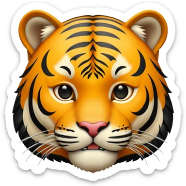 Emoji de um tigre em pe para a esquerda (tigre sem cor nenhuma todo preto) sticker