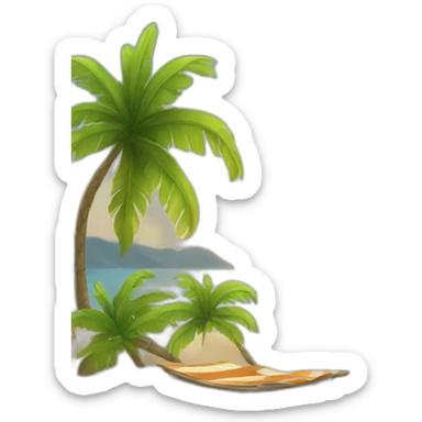 palmier plage sticker