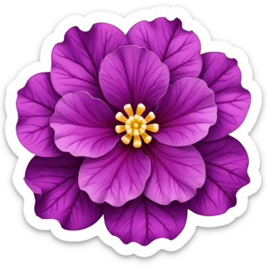 super realistic purple begonia sticker