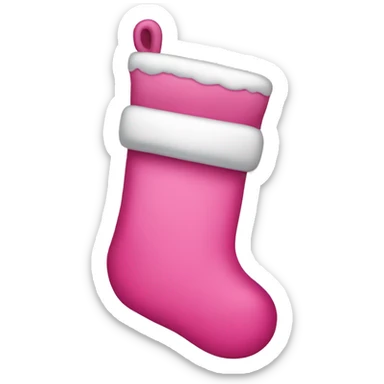 Pink Christmas stocking  sticker