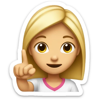 Create me an emojie with a girl sticking her tongue out to the side and making an L with her hands sticker