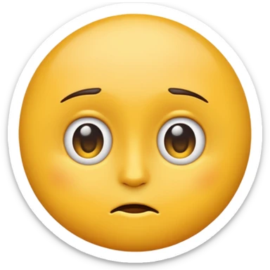 a regular emoji side eyeing in confusion  sticker