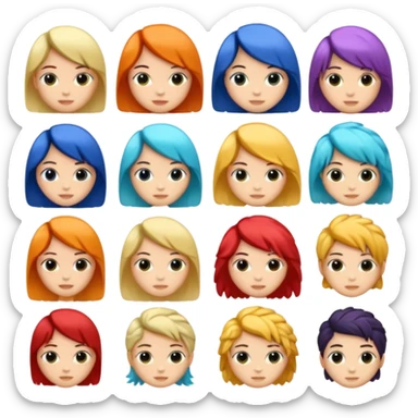 Different hairstyles  sticker