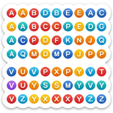 A alphabet sticker