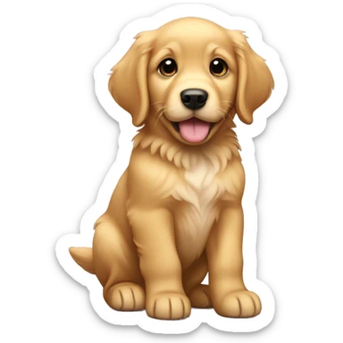 golden retriever puppy sticker