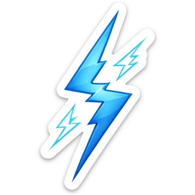 versus symbol with lightning between sticker