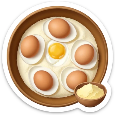 baking ingredients ready for preparation sticker