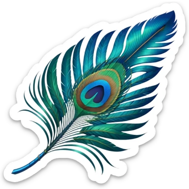 Peacock feather emoji sticker