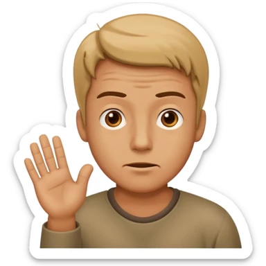 make an emoji of a man shrugging with his 2 hands sticker
