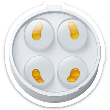 dual compartment screw-top prescription contact lens case sticker