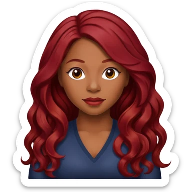 LaTavia Robeson from Destiny's Child with long dark red hair sticker
