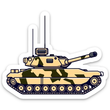 Indian Army T-90 tank with desert camouflage pattern sticker