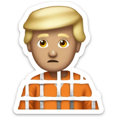 Donald trump wearing a prison jumpsuit sticker