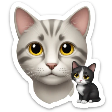 cat wit human sticker