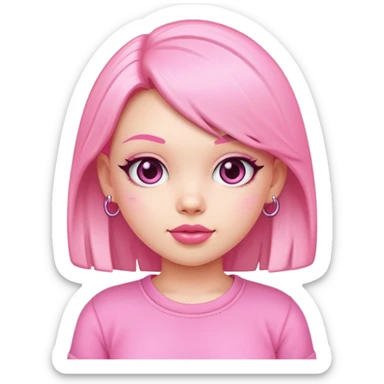 Cute cool pink 2000s bimbo girl sticker
