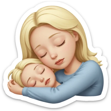 A blonde girl sleeping but make it look good sticker