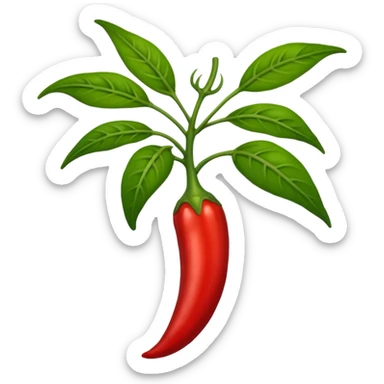 a chili pepper plant sticker