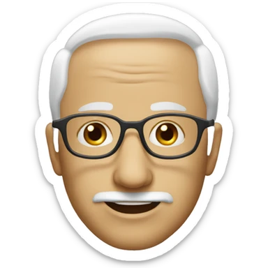 Can you make an old bald blonde man with glasses?  sticker