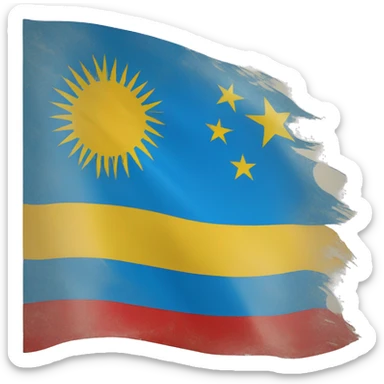 east turkestan republic flag sticker
