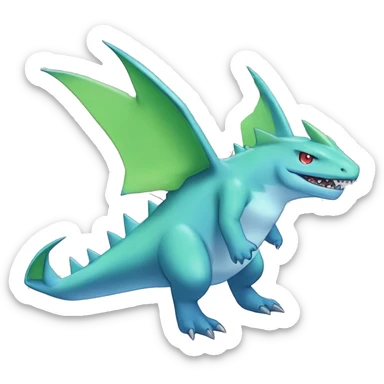 Blue Larvitar-Sharpedo-Gabite-Gible-Digimon Full Body sticker