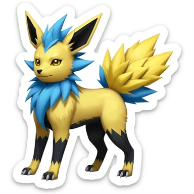 Jolteon-Luxray-Manectric-Fakémon-hybrid-creature (full body)  sticker