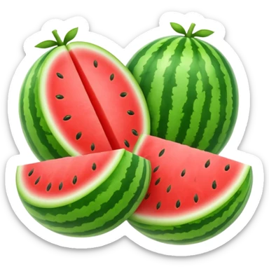 Double Watermelon joined together sticker