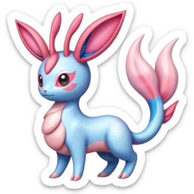 Colorful Sylveon-Milotic-hybrid sticker