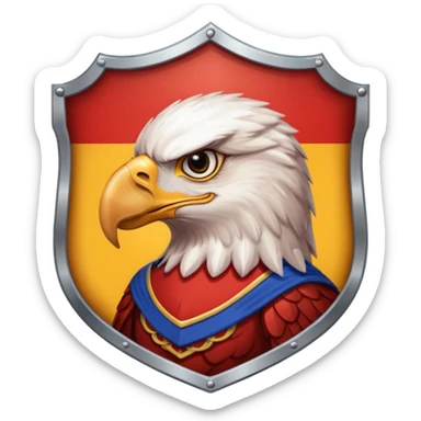 🇪🇸 con un aguila marrón atrás del escudo de España sticker